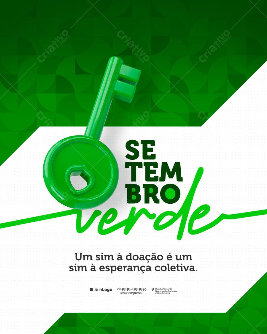 Flyer Setembro Verde Doação PSD Editável