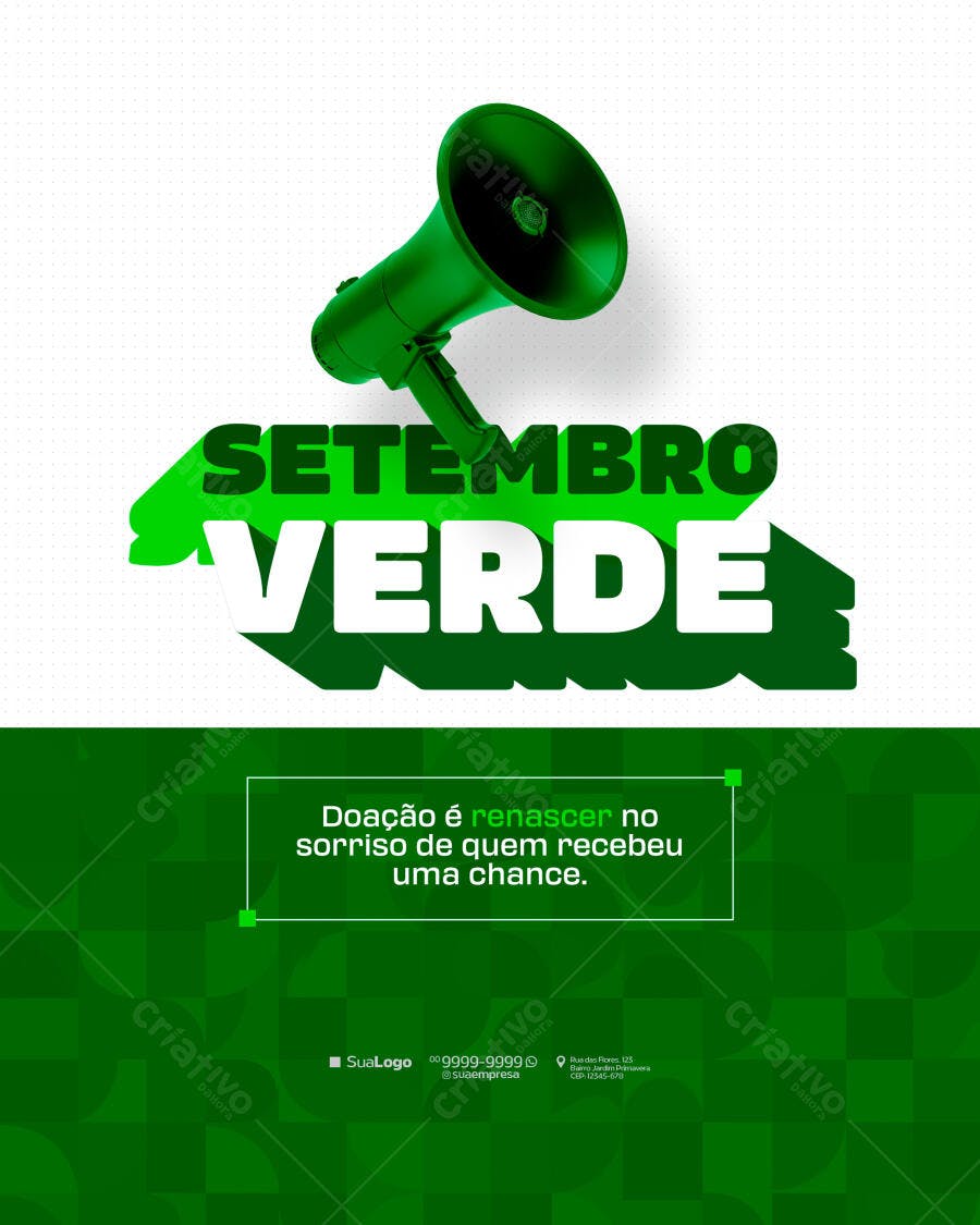Flyer Setembro Verde PSD Editável