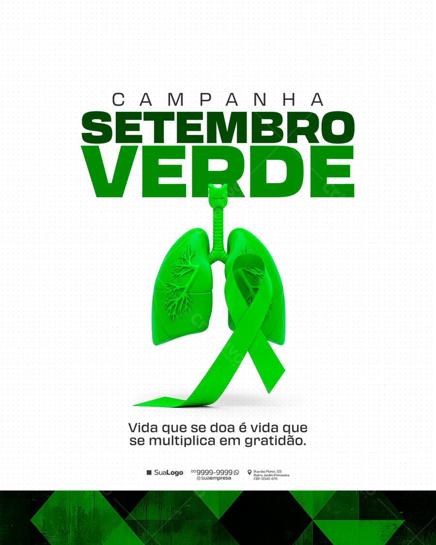 Post para Setembro Verde PSD Editável