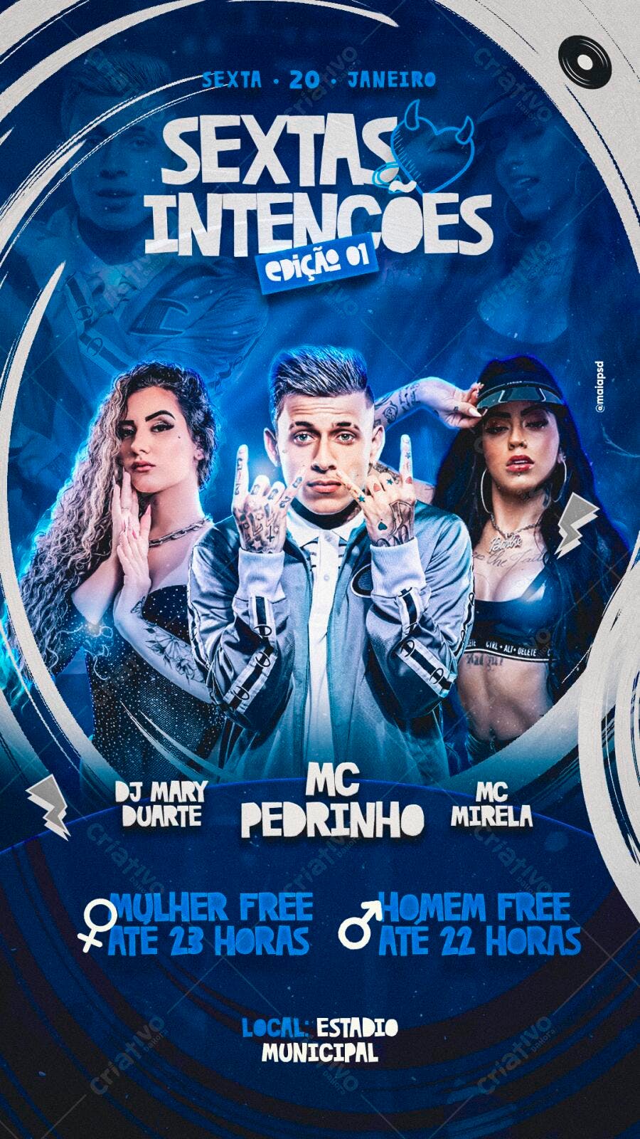 Flyer Festa Sextas Intenções PSD Editável