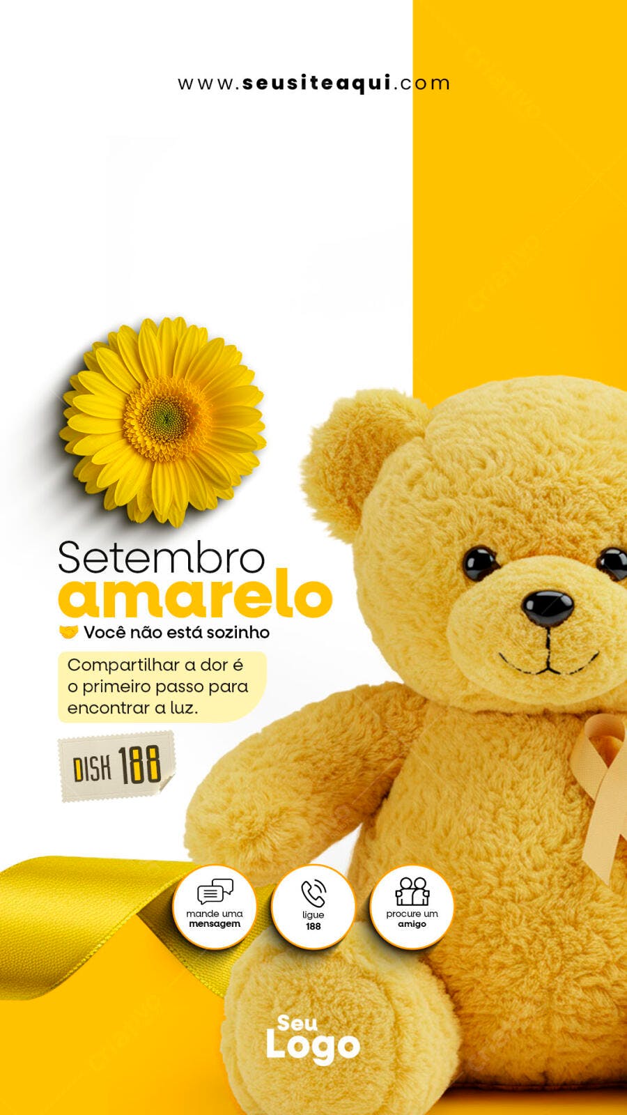 Flyer Setembro Amarelo PSD Editável