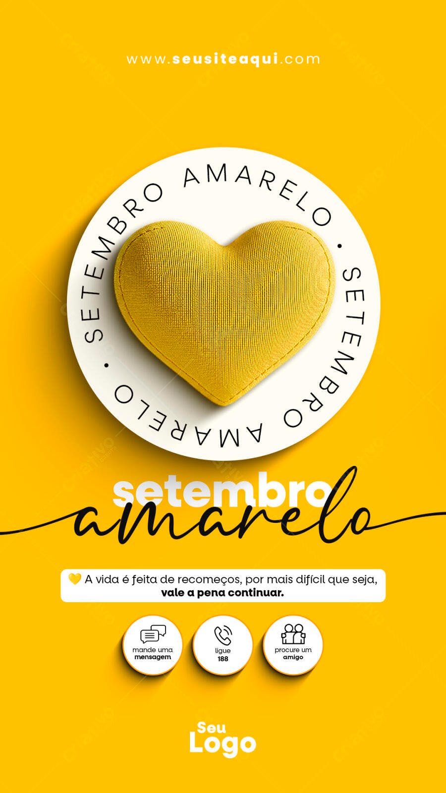 Flyer Setembro Amarelo PSD Editável