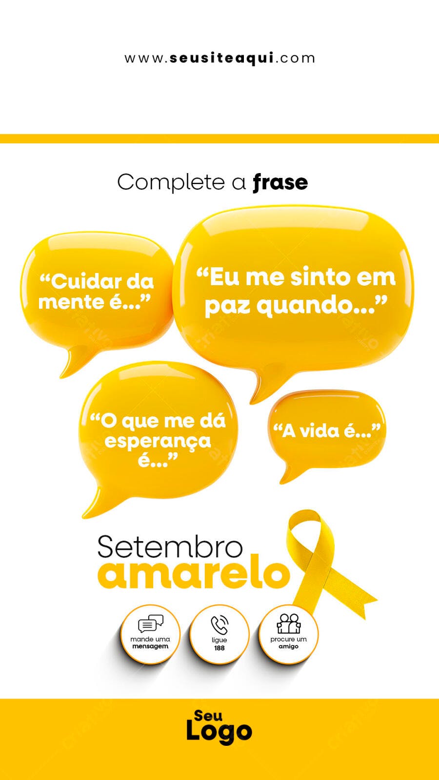 Flyer Setembro Amarelo PSD Editável