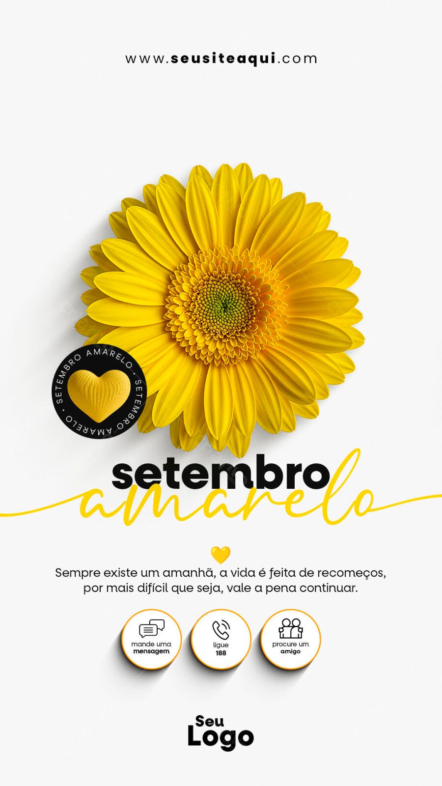 Flyer Setembro Amarelo PSD Editável