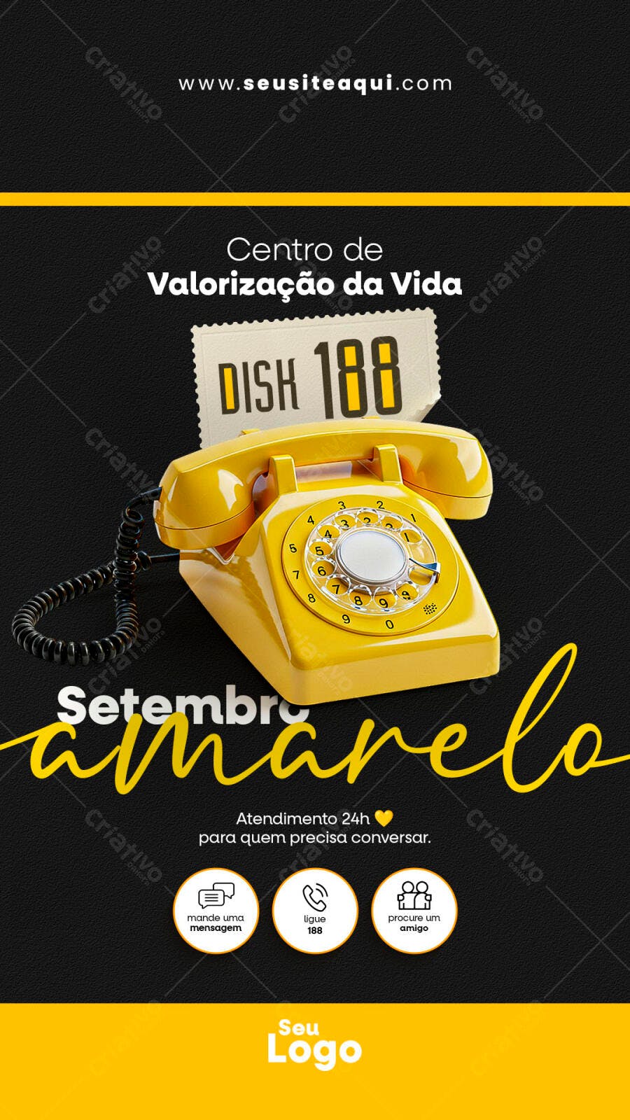 Flyer Setembro Amarelo PSD Editável