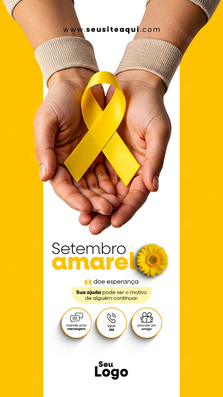 Flyer Setembro Amarelo PSD Editável