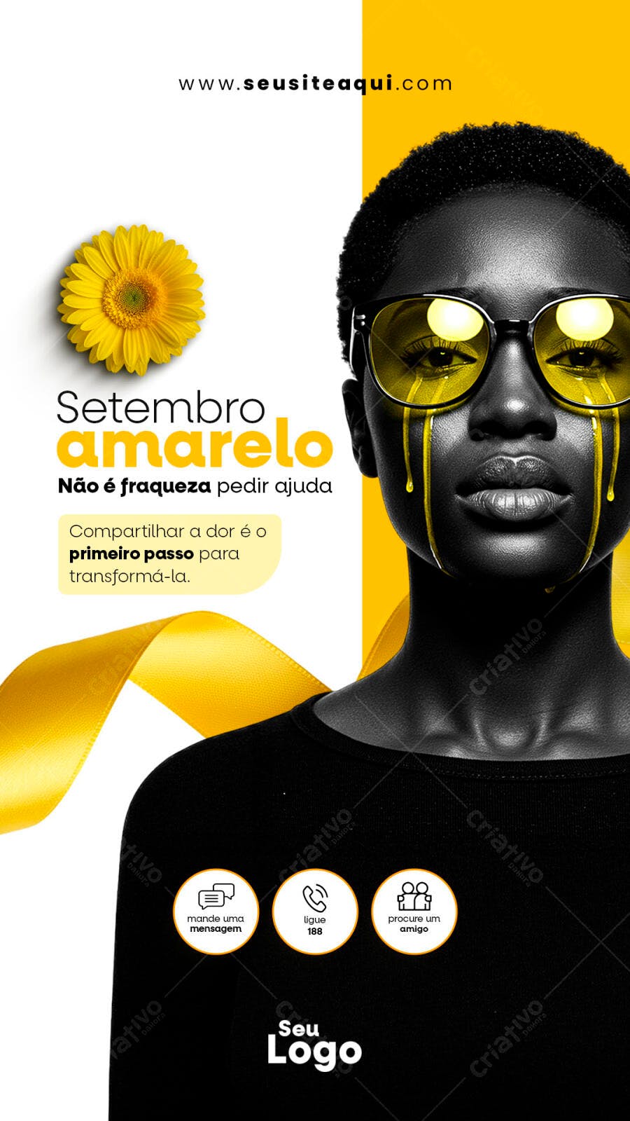 Flyer Setembro Amarelo PSD Editável