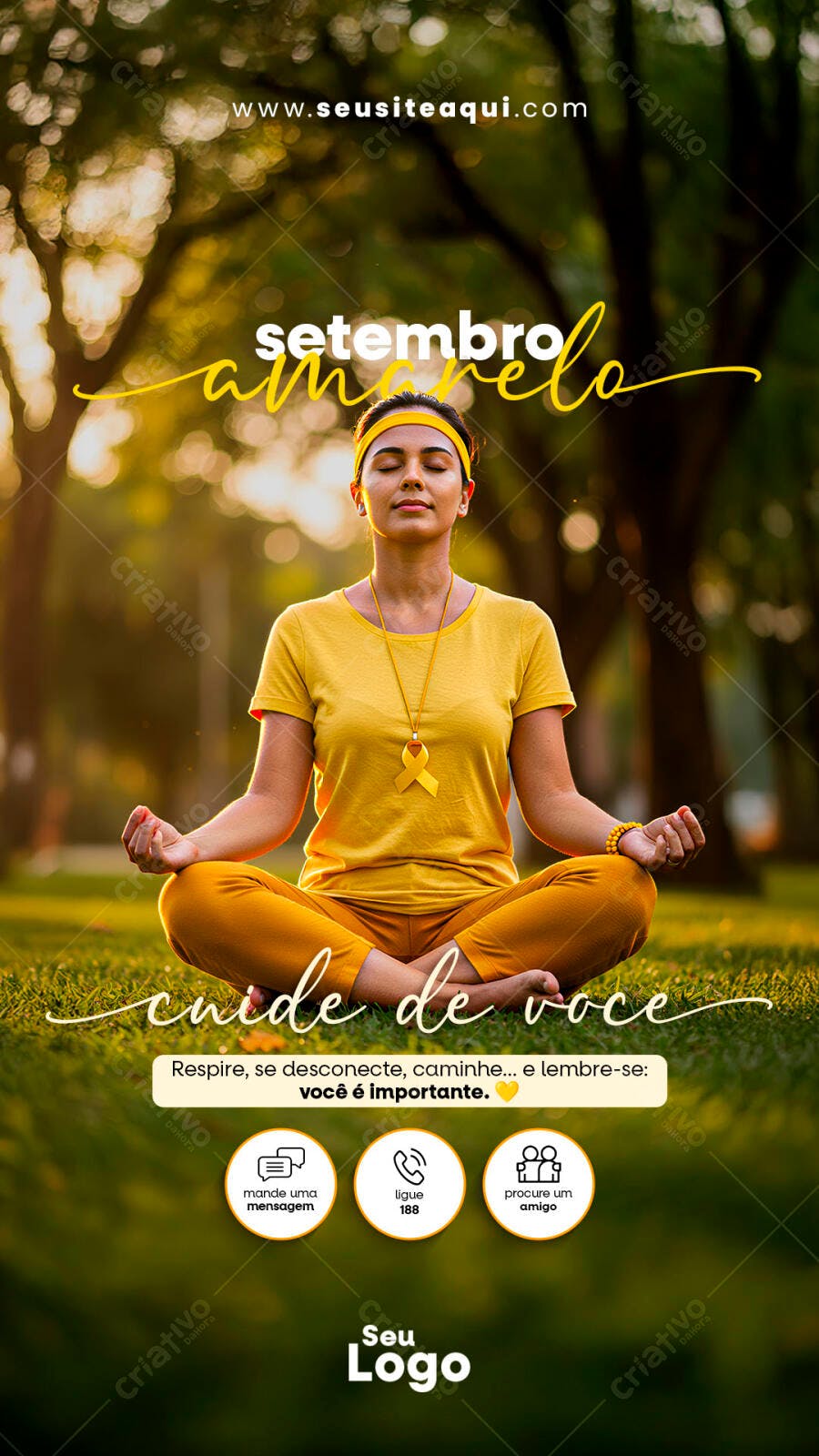 Flyer Setembro Amarelo PSD Editável