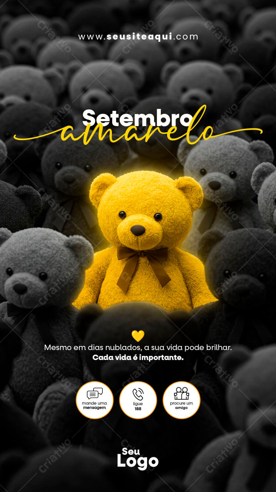Flyer Setembro Amarelo PSD Editável