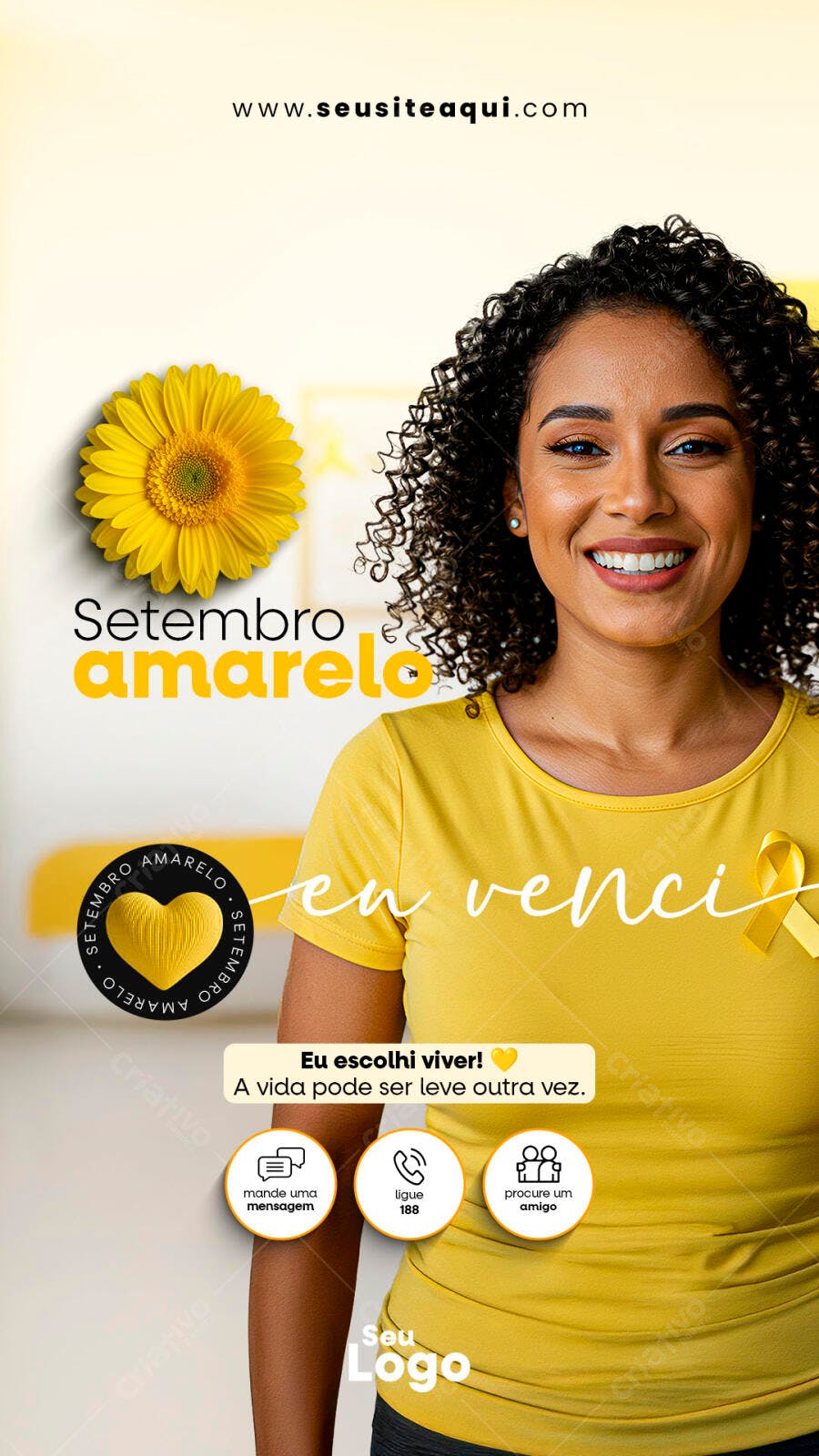 Flyer Setembro Amarelo PSD Editável