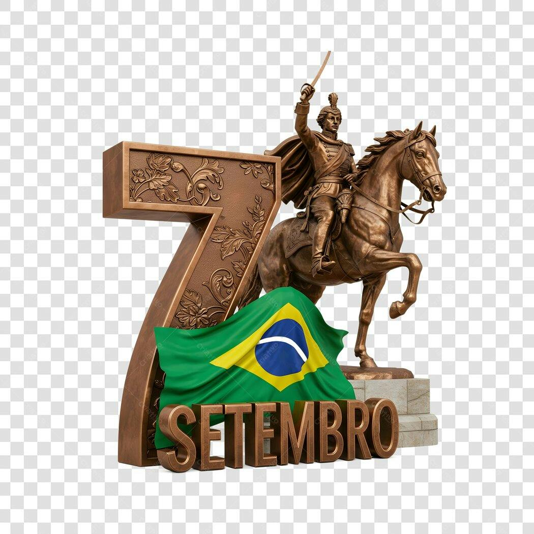 Icone 7 de Setembro Independência Brasil PNG com fundo transparente