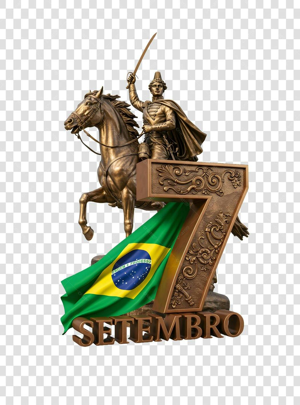 Icone 7 de Setembro Independência Brasil PNG com fundo transparente