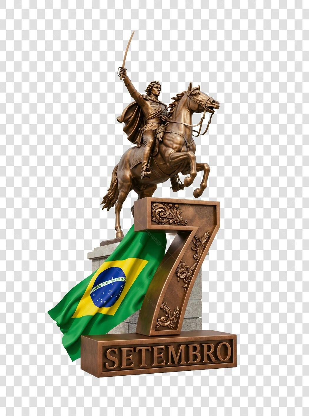 Icone Independência Brasil 7 Setembro PNG com fundo transparente