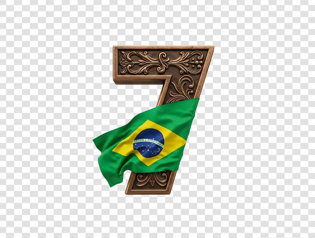 Icone Número 7 Independência Brasil PNG com fundo transparente