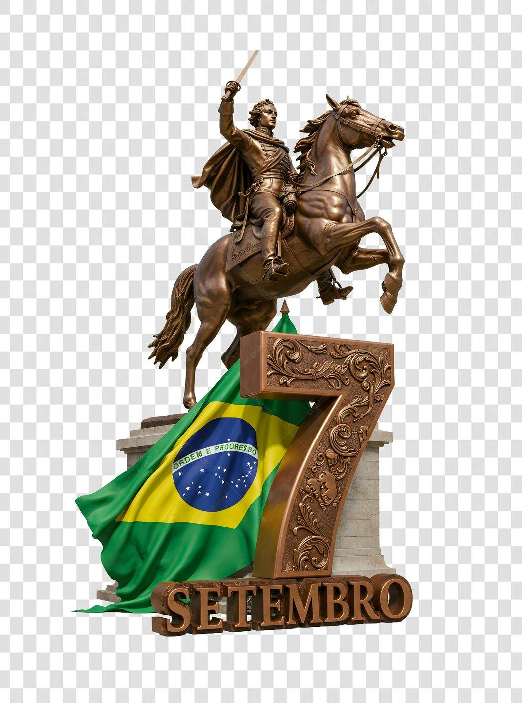 Icone Independência Brasil 7 Setembro PNG com fundo transparente