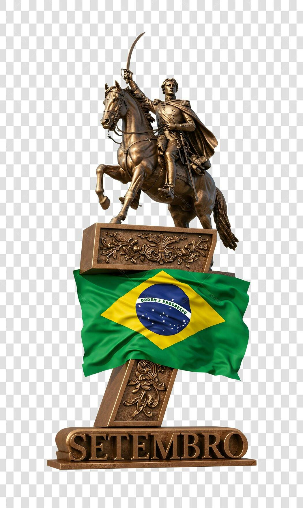 Icone 7 de Setembro Independência Brasil PNG com fundo transparente
