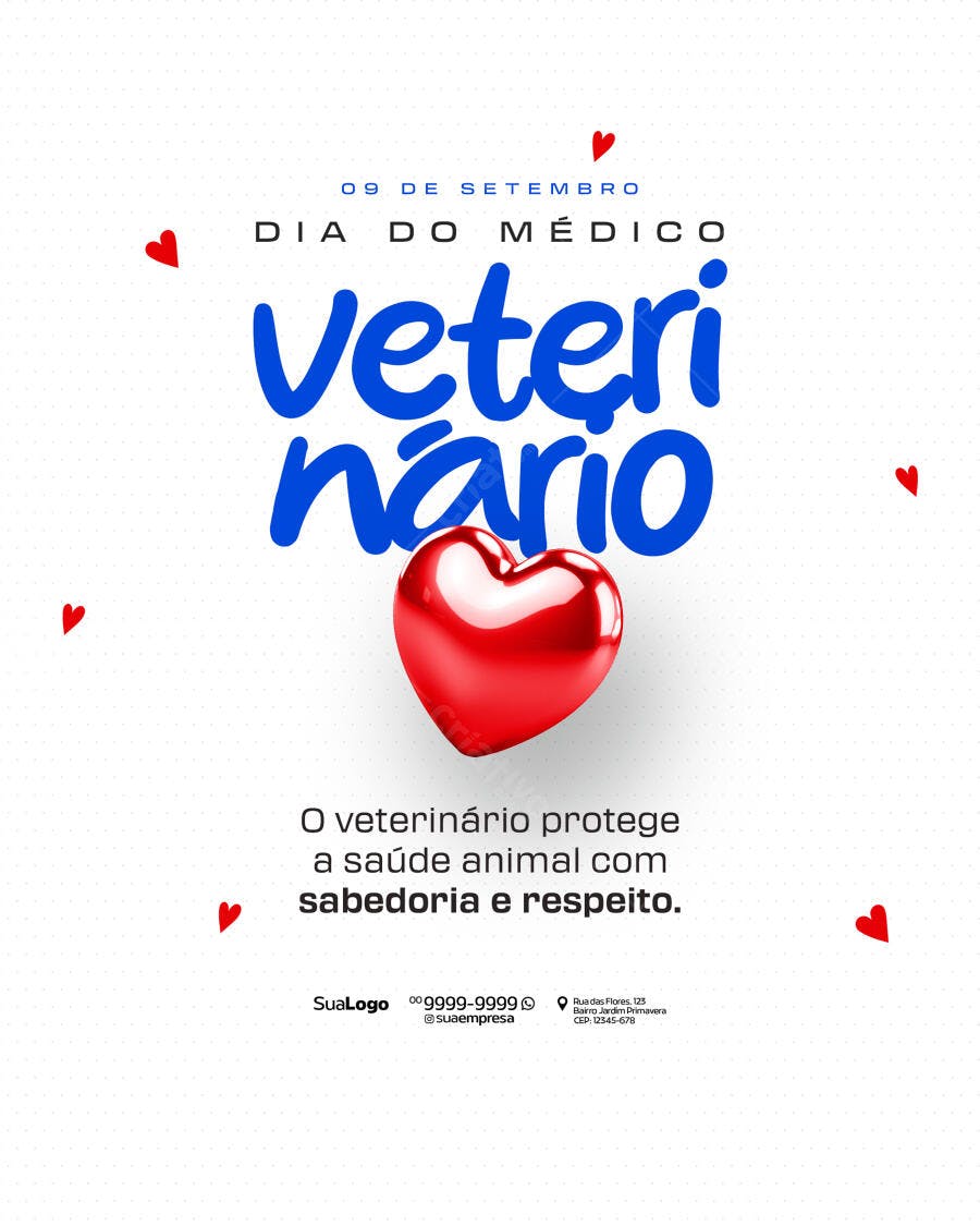 Flyer Dia do Veterinário PSD Editável