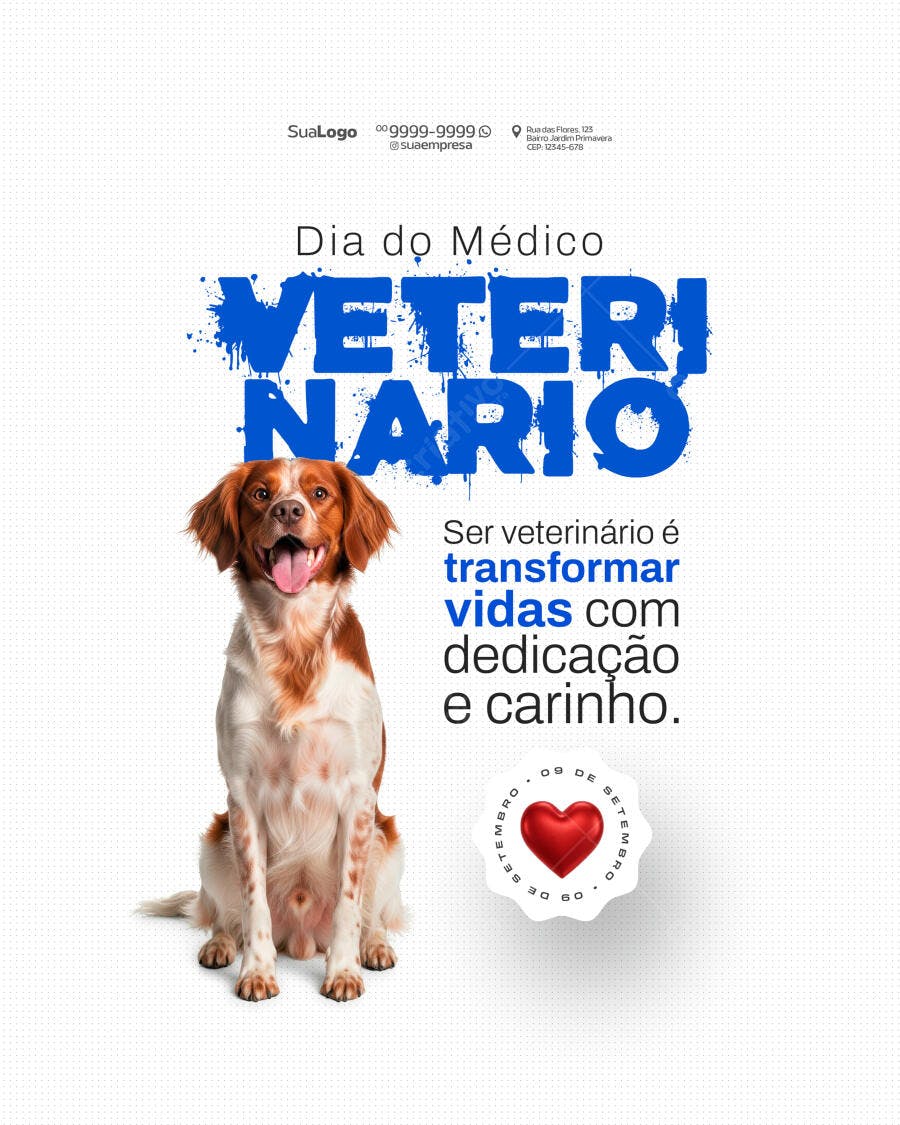 Flyer Dia do Veterinário PSD Editável