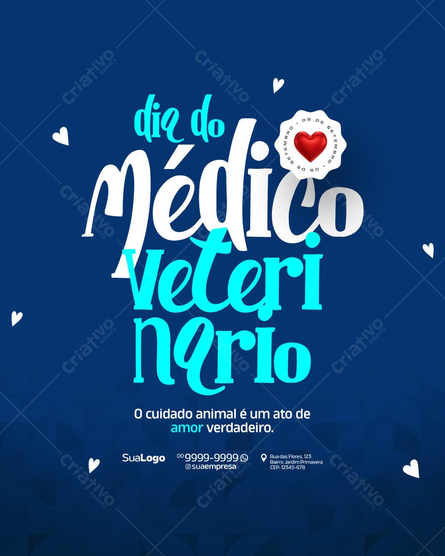 Flyer Dia do Médico Veterinário PSD Editável