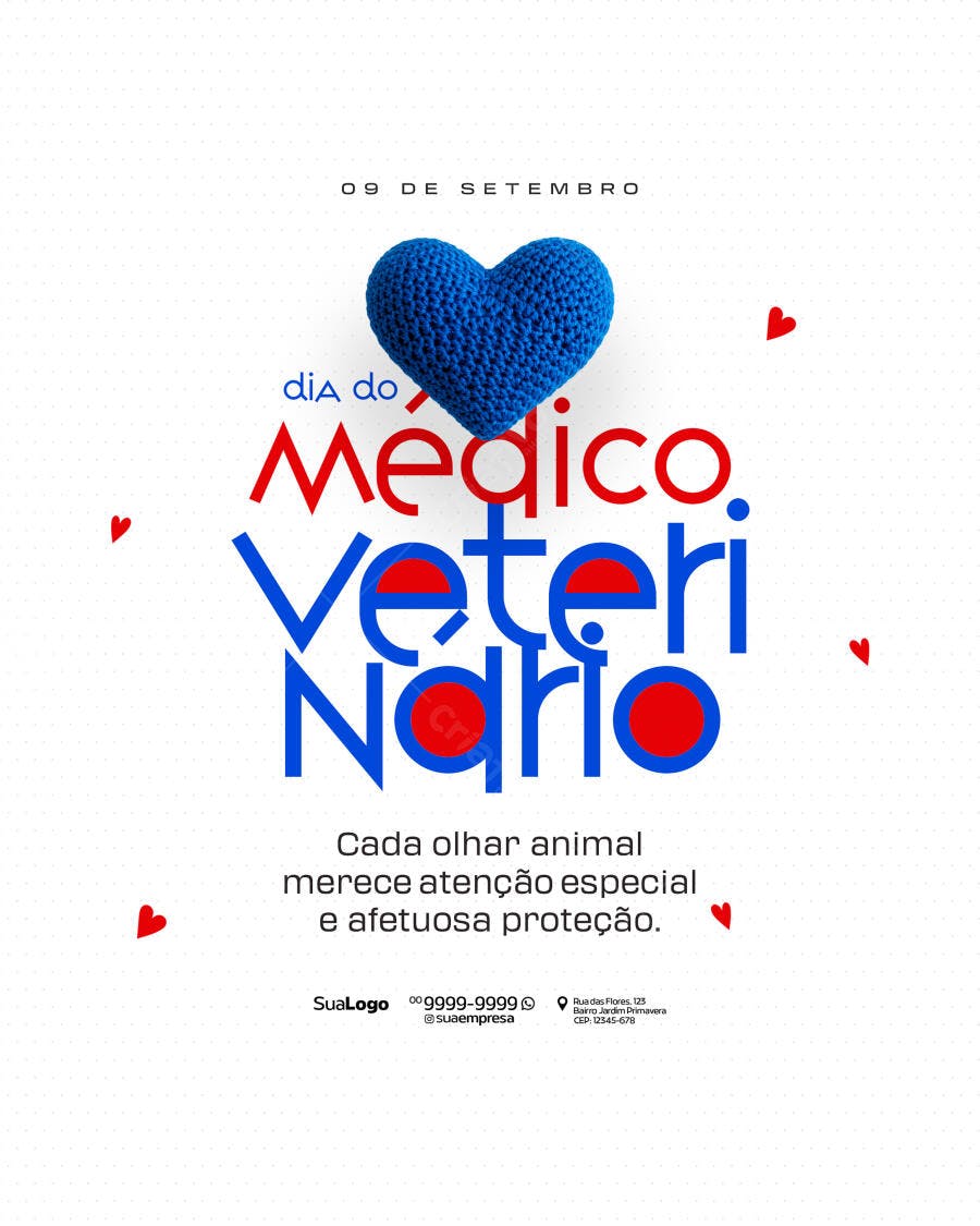 Flyer Dia do Médico Veterinário PSD Editável