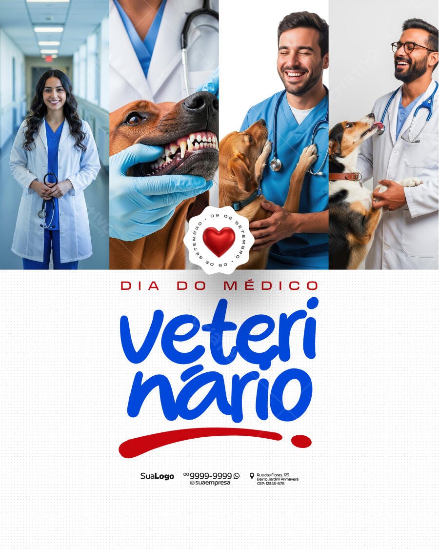 Flyer Dia do Médico Veterinário PSD Editável