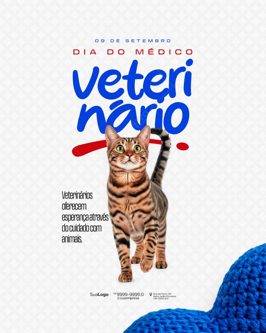 Flyer Dia do Veterinário PSD Editável