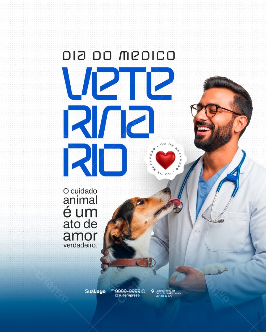 Flyer Dia do Veterinário PSD Editável