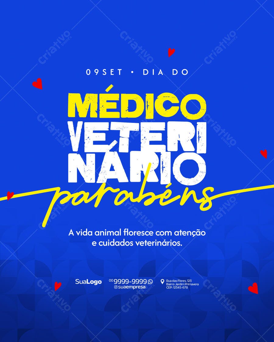 Flyer Dia do Médico Veterinário PSD Editável