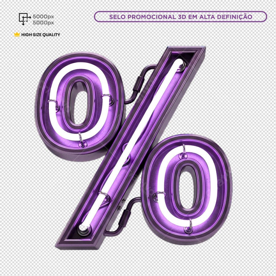 Selo Promocional 3D em PSD Editável