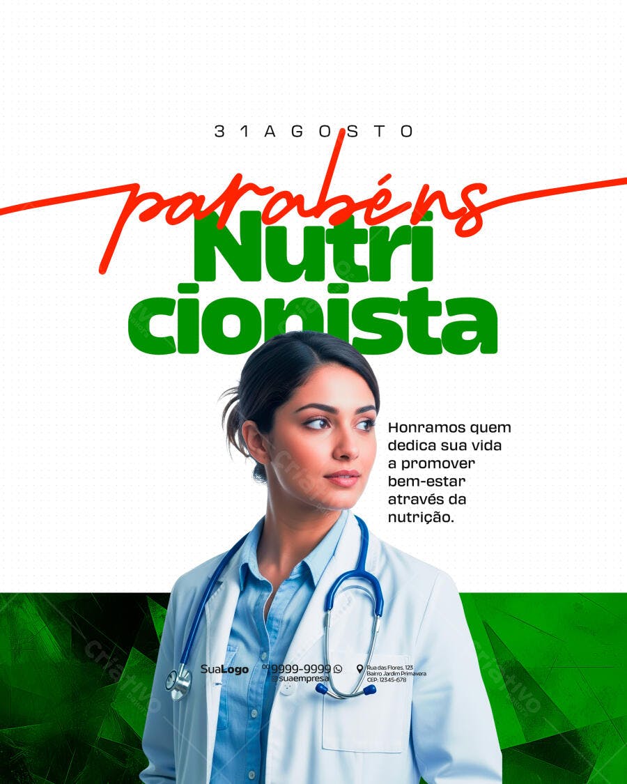 Flyer Dia do Nutricionista PSD Editável