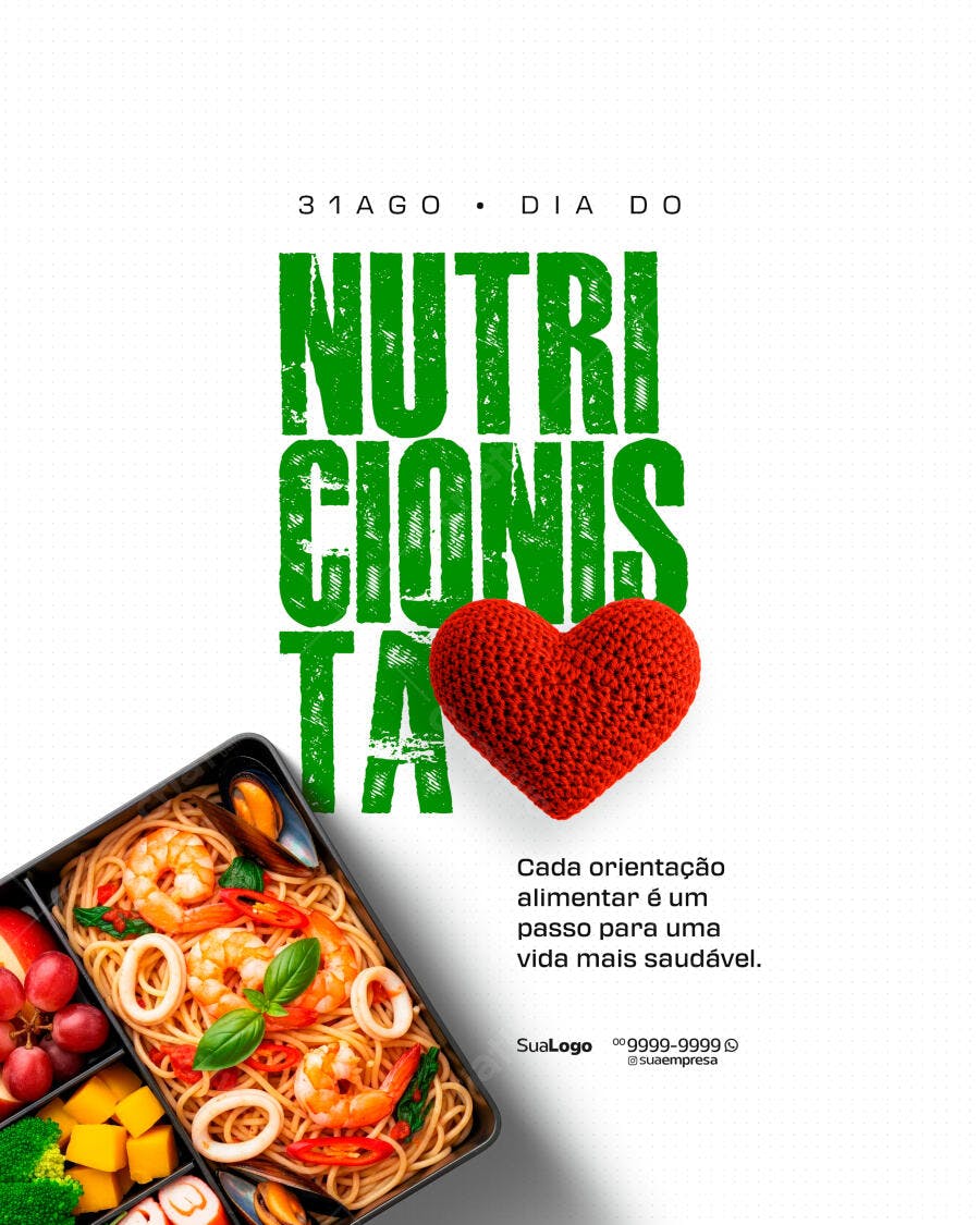 Flyer Dia do Nutricionista PSD Editável