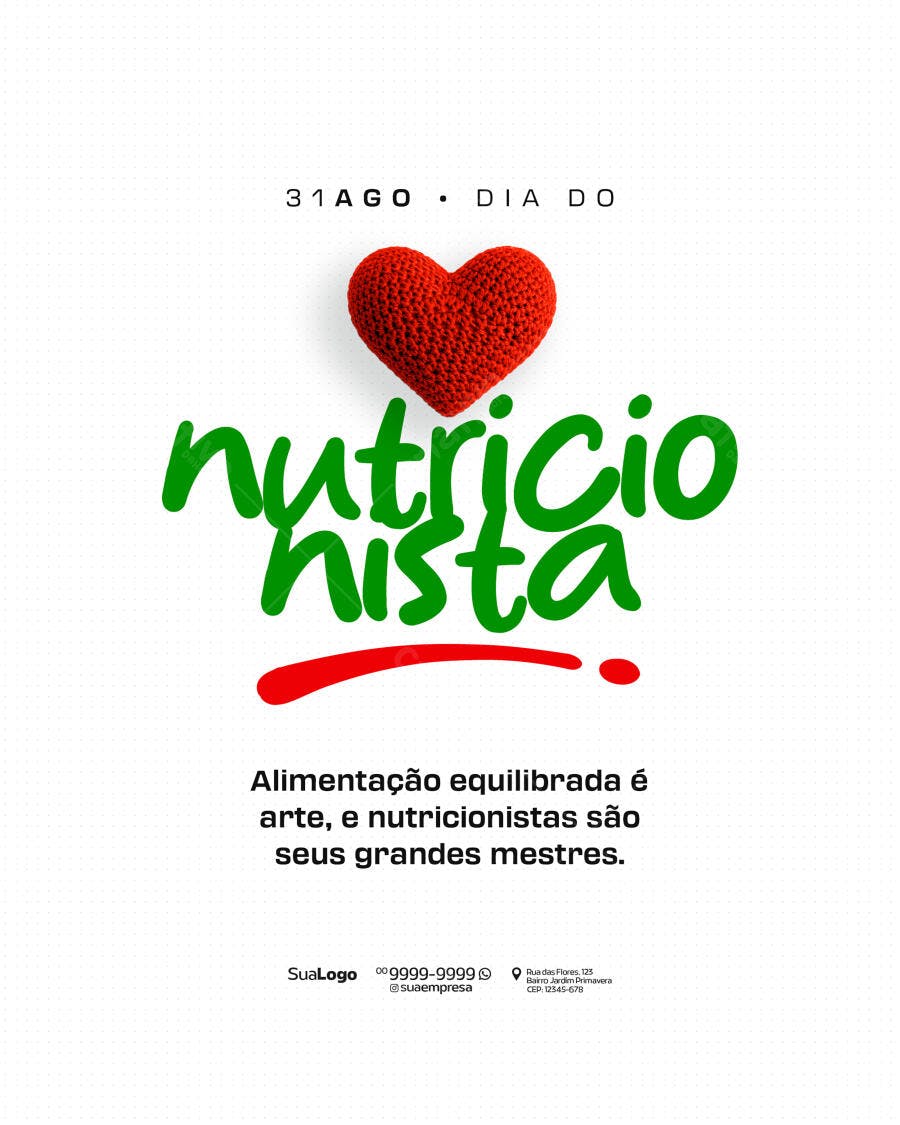 Post para Dia do Nutricionista PSD Editável