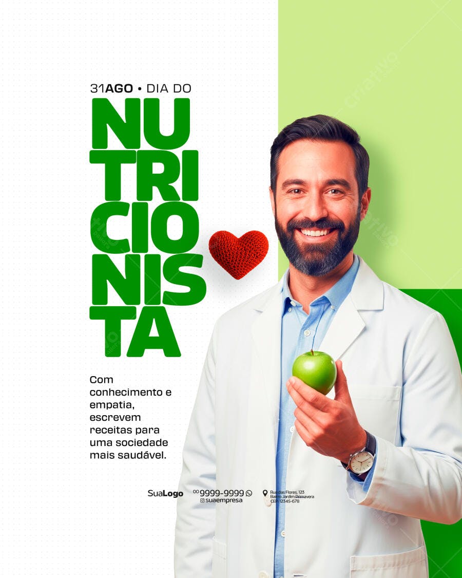 Flyer Dia do Nutricionista PSD Editável