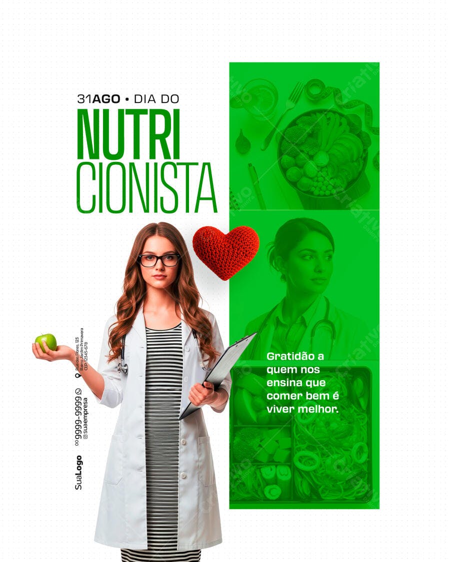 Post Dia do Nutricionista PSD Editável