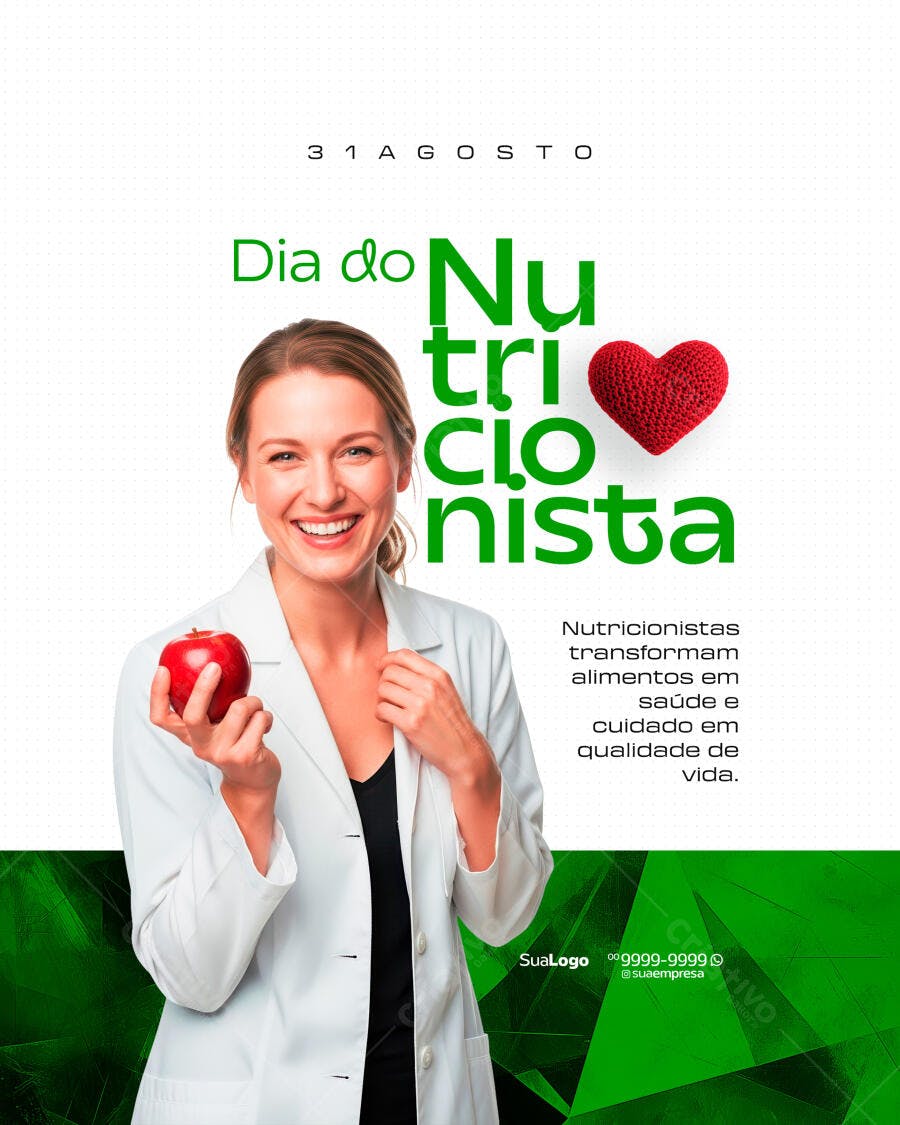 Flyer Dia do Nutricionista PSD Editável