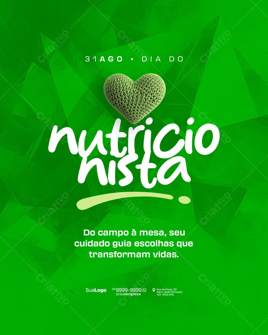 Flyer Dia do Nutricionista PSD Editável