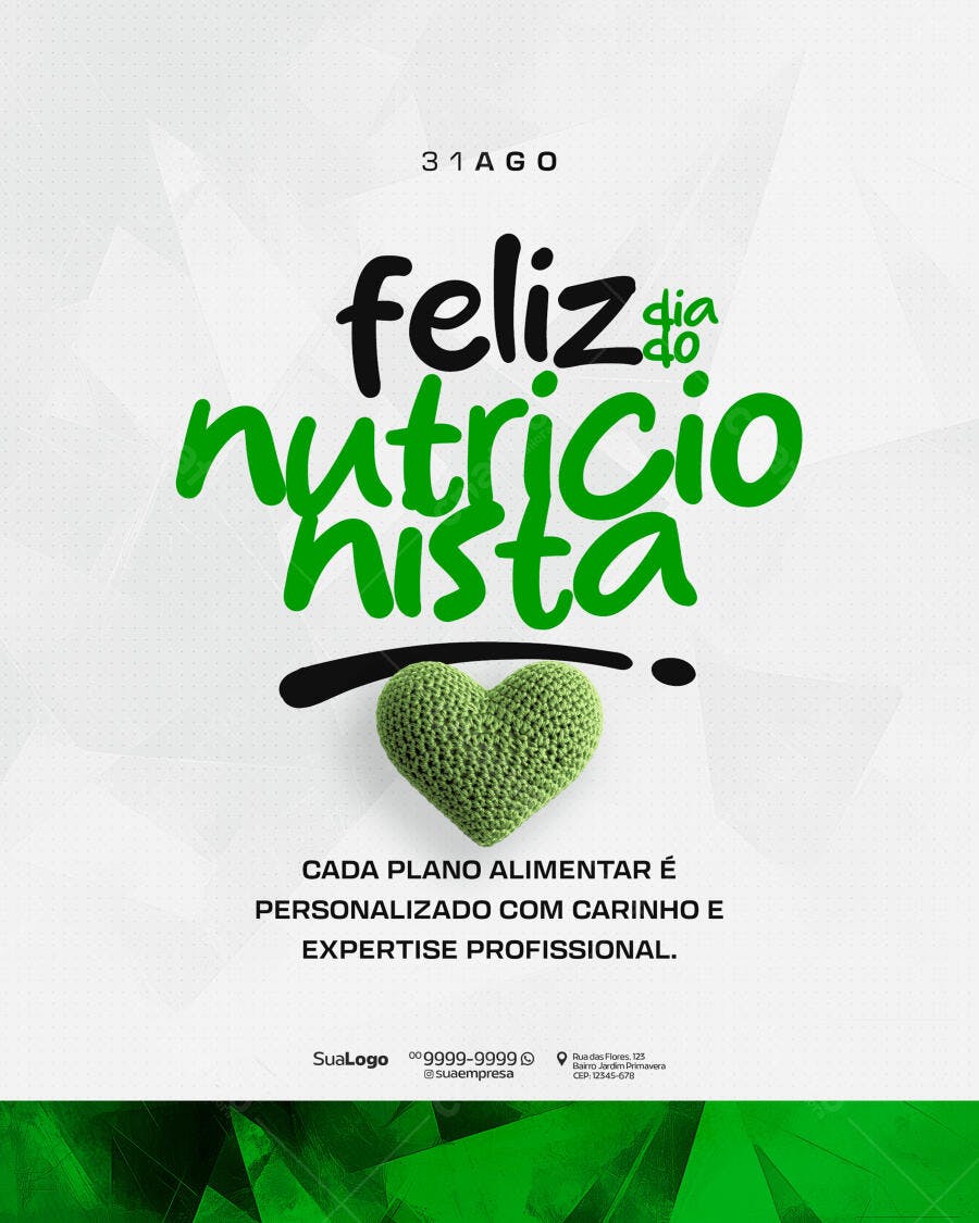 Post para o Dia do Nutricionista PSD Editável