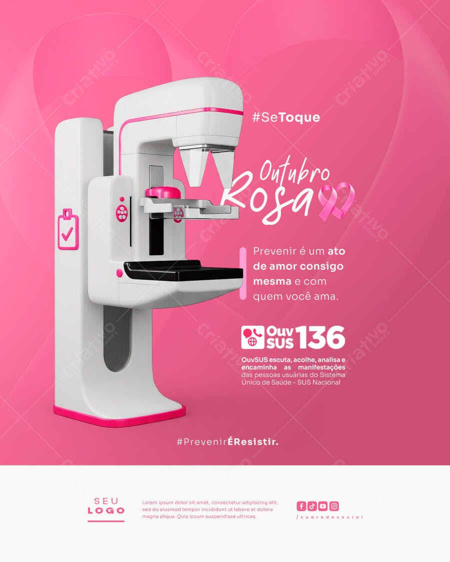 PSD para Campanha Outubro Rosa PSD Editável