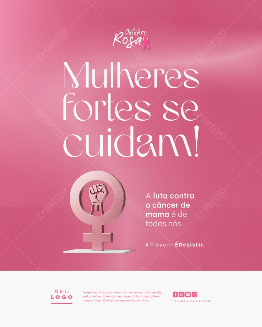 Postagem Outubro Rosa PSD Editável