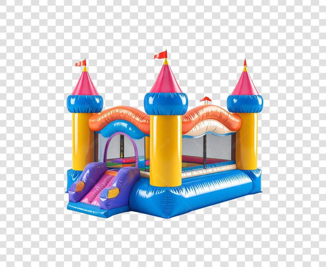 Castelo Inflável PNG com fundo transparente