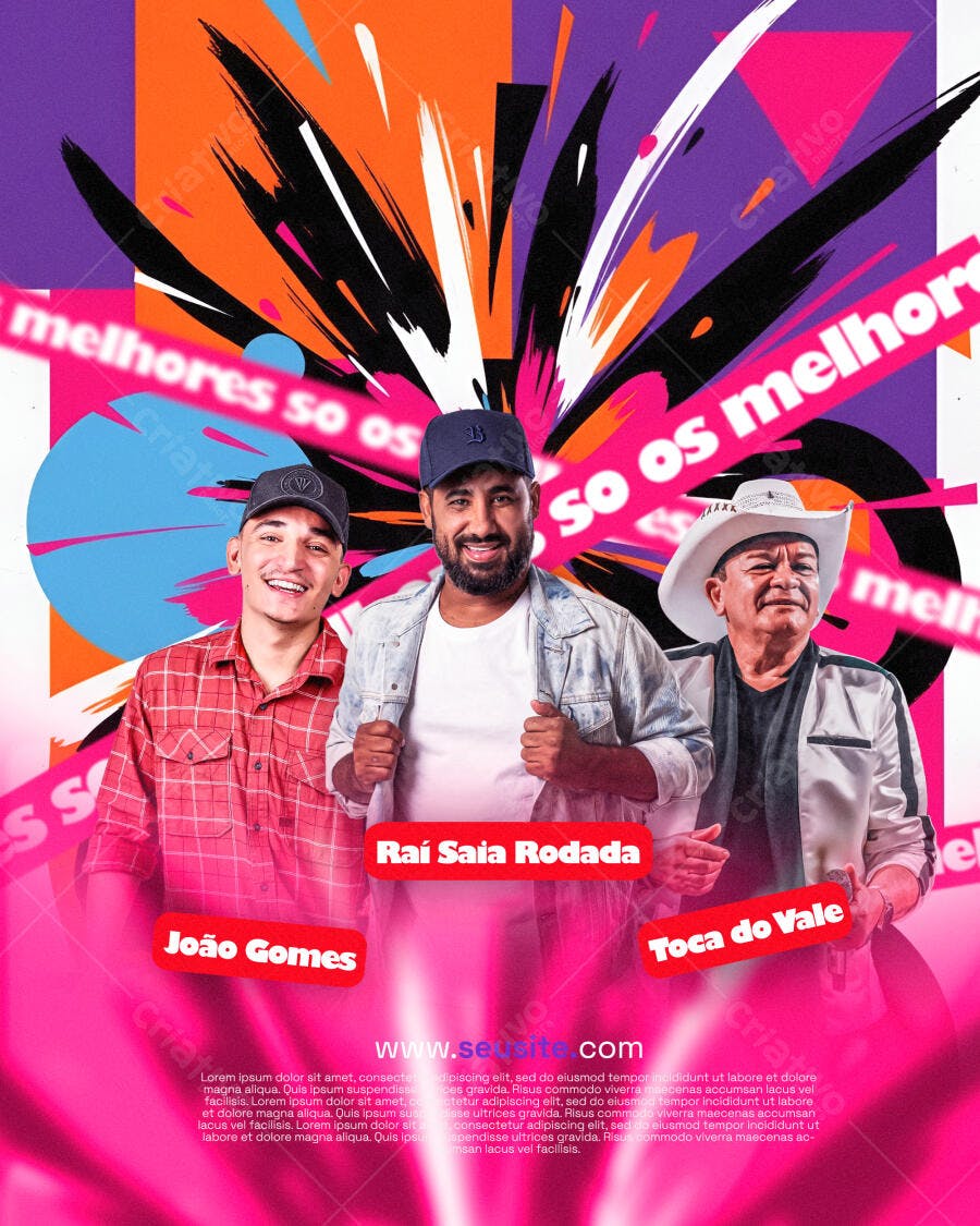 Flyer Show Sertanejo PSD Editável