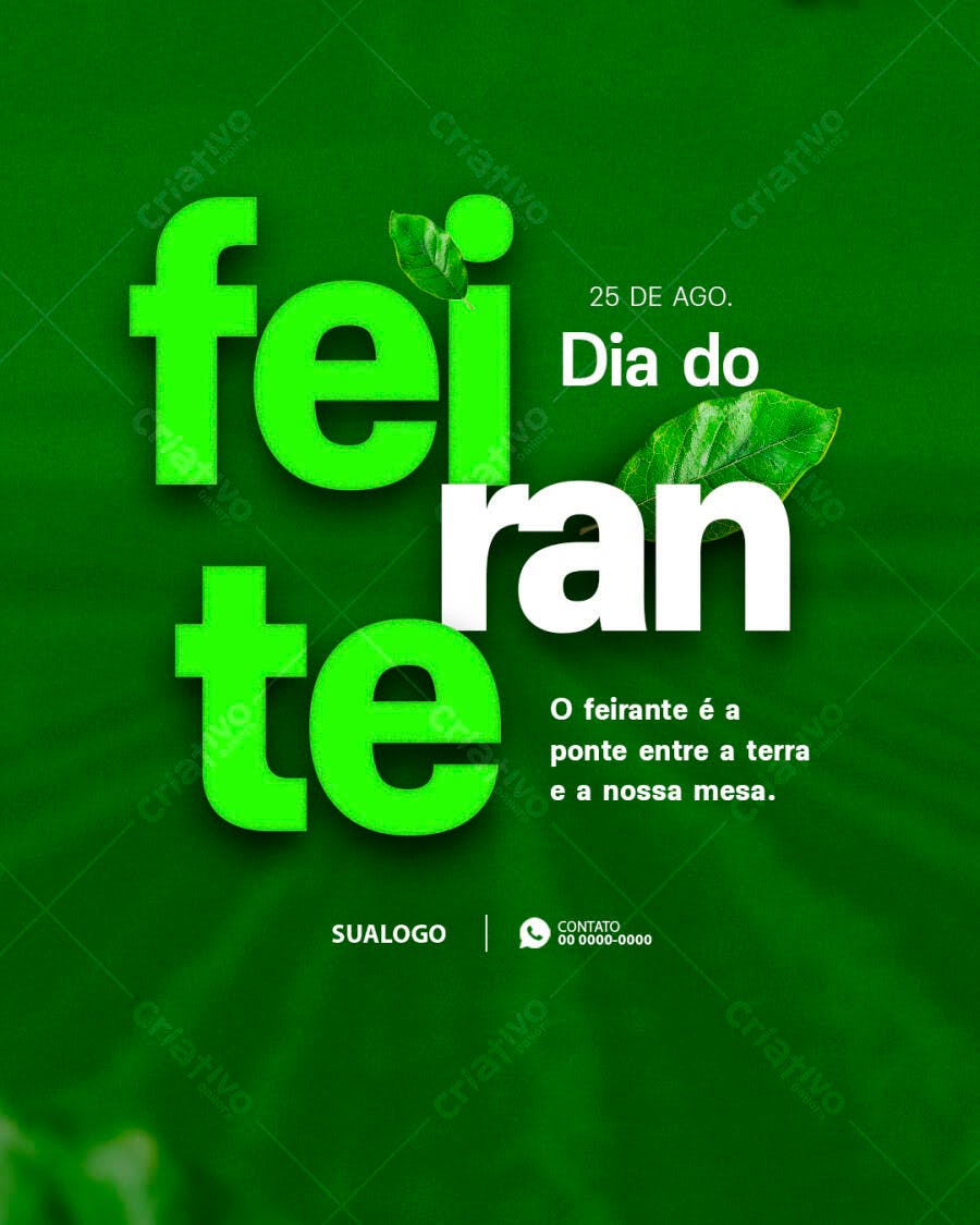 Flyer Dia do Feirante PSD Editável