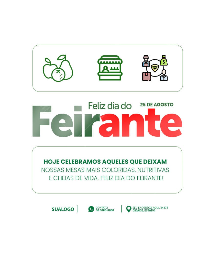Flyer Dia do Feirante PSD Editável