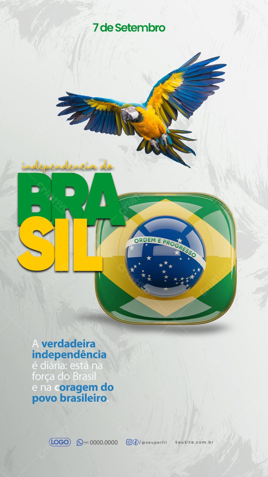 Flyer 7 de Setembro PSD Editável