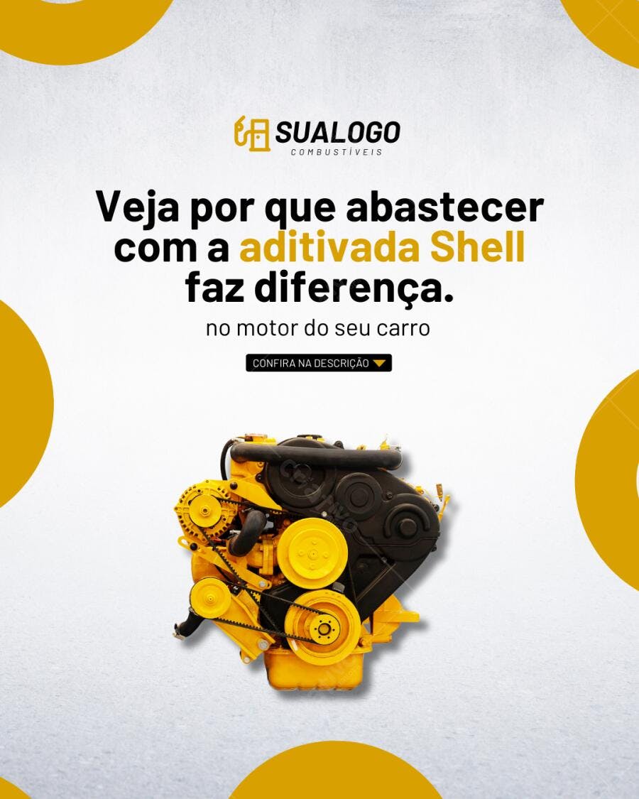 Post Instagram Shell: Motor potente Editável no Canva