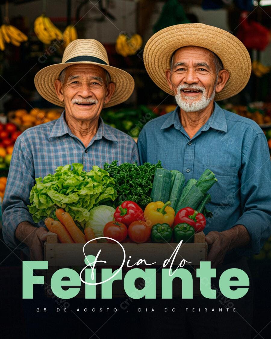 Flyer Dia do Feirante PSD Editável