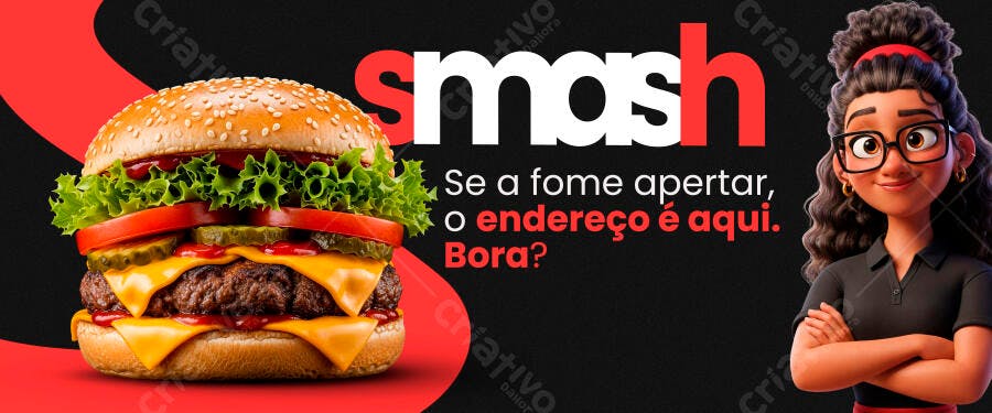 Banner Smash Burger PSD Editável