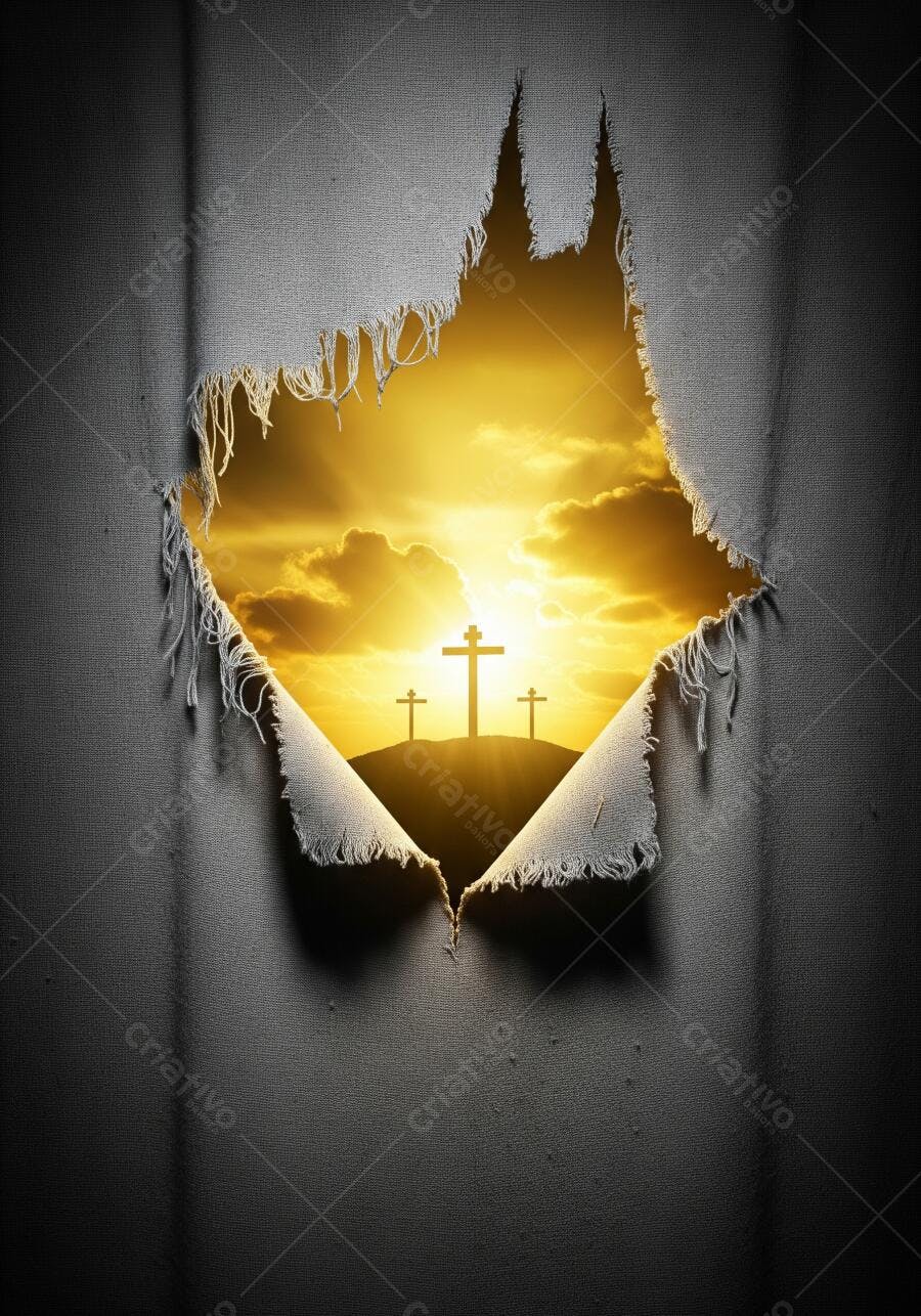 Três Cruzes ao Pôr do Sol