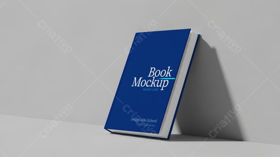 Mockup Livro Azul: Design Moderno e Realista