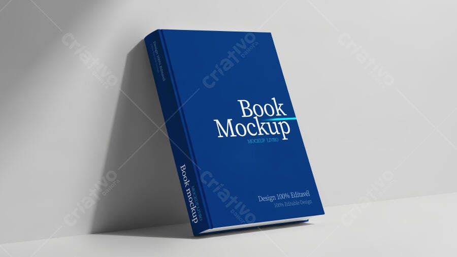 Mockup Livro Azul - Design Moderno e Realista